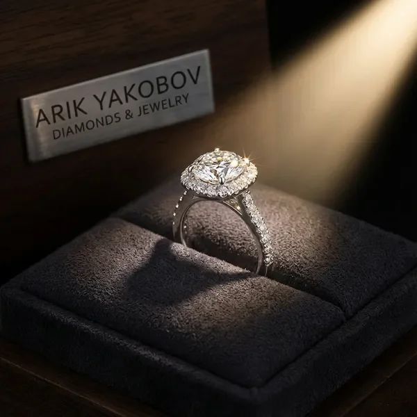 טבעת אירוסין יהלומים מעוצבת בהתאמה אישית